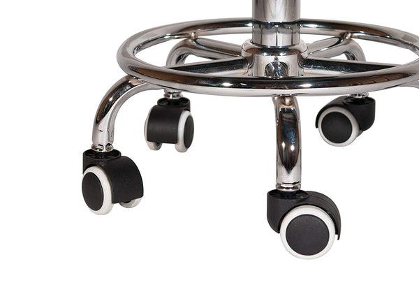 360-Degree Rolling Swivel Adjustable Stool Chair with Foot Rest