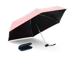 Colored Compact Portable Small Travel Umbrella with Carrying Case